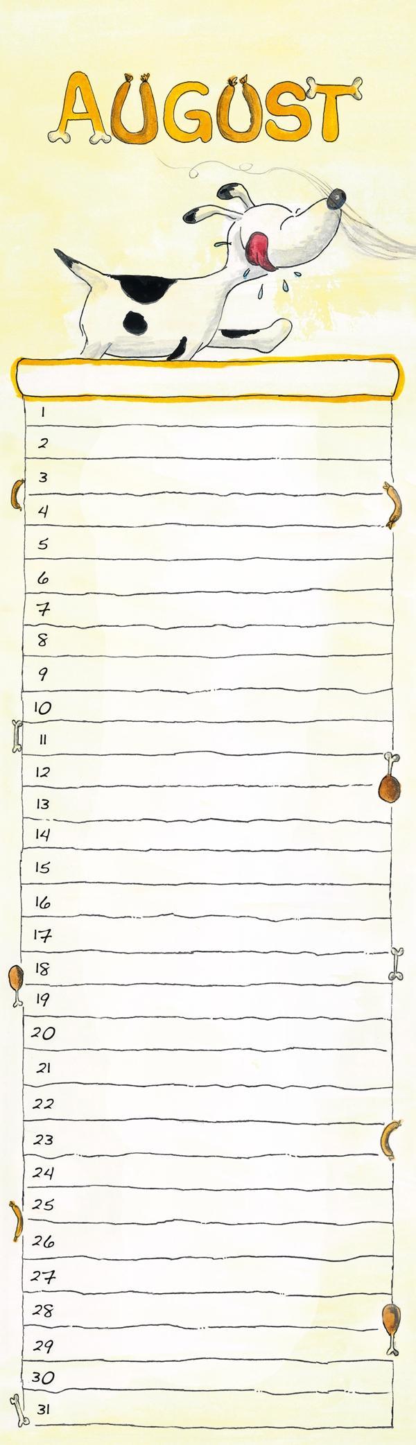 Beispielinhalt (Bild) Geburtstagskalender Mini Cartoon immerwährend