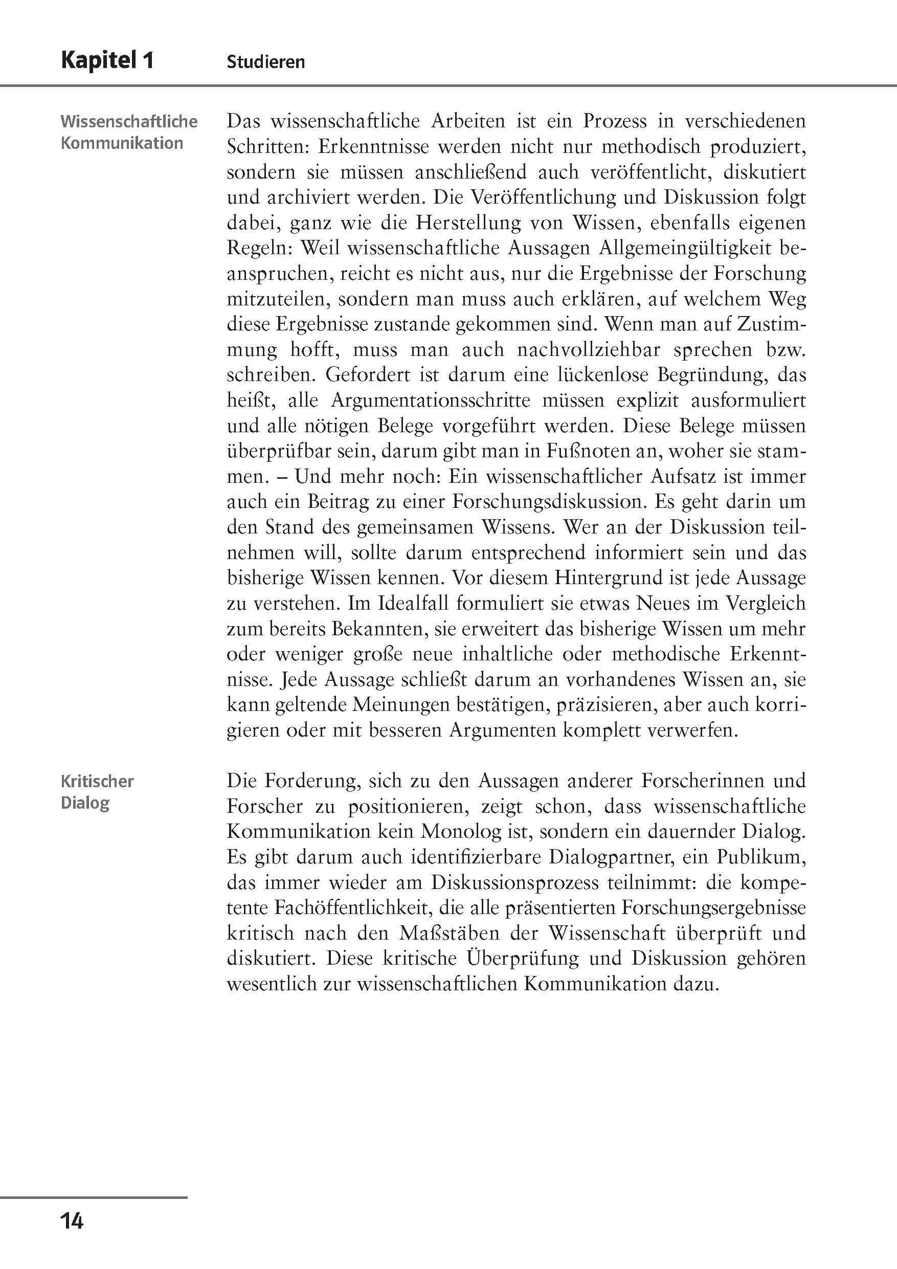 Beispielinhalt (Bild) Arbeitstechniken Germanistik