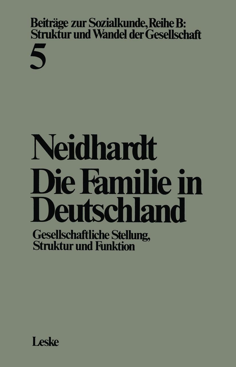 Vorderes Coverbild Die Familie in Deutschland
