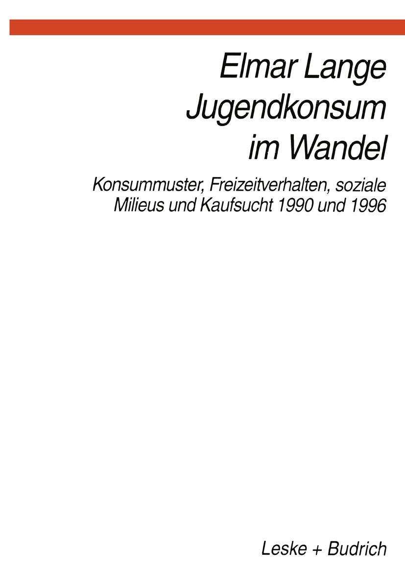 Vorderes Coverbild Jugendkonsum im Wandel