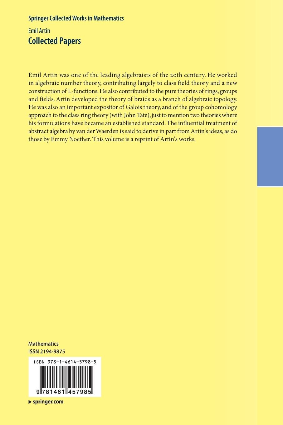 Rückseitencover Collected Papers