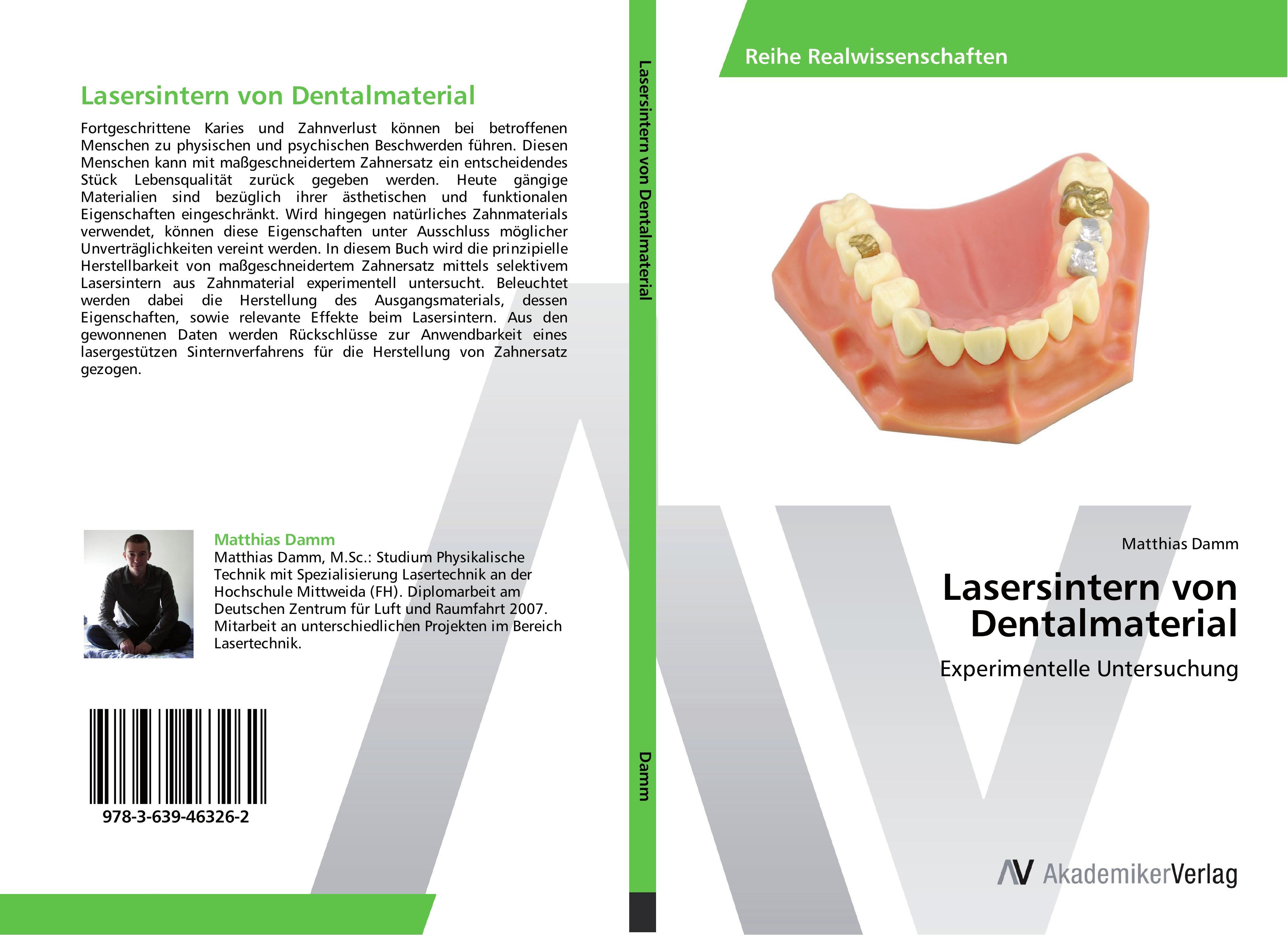 Vorderes Coverbild Lasersintern von Dentalmaterial