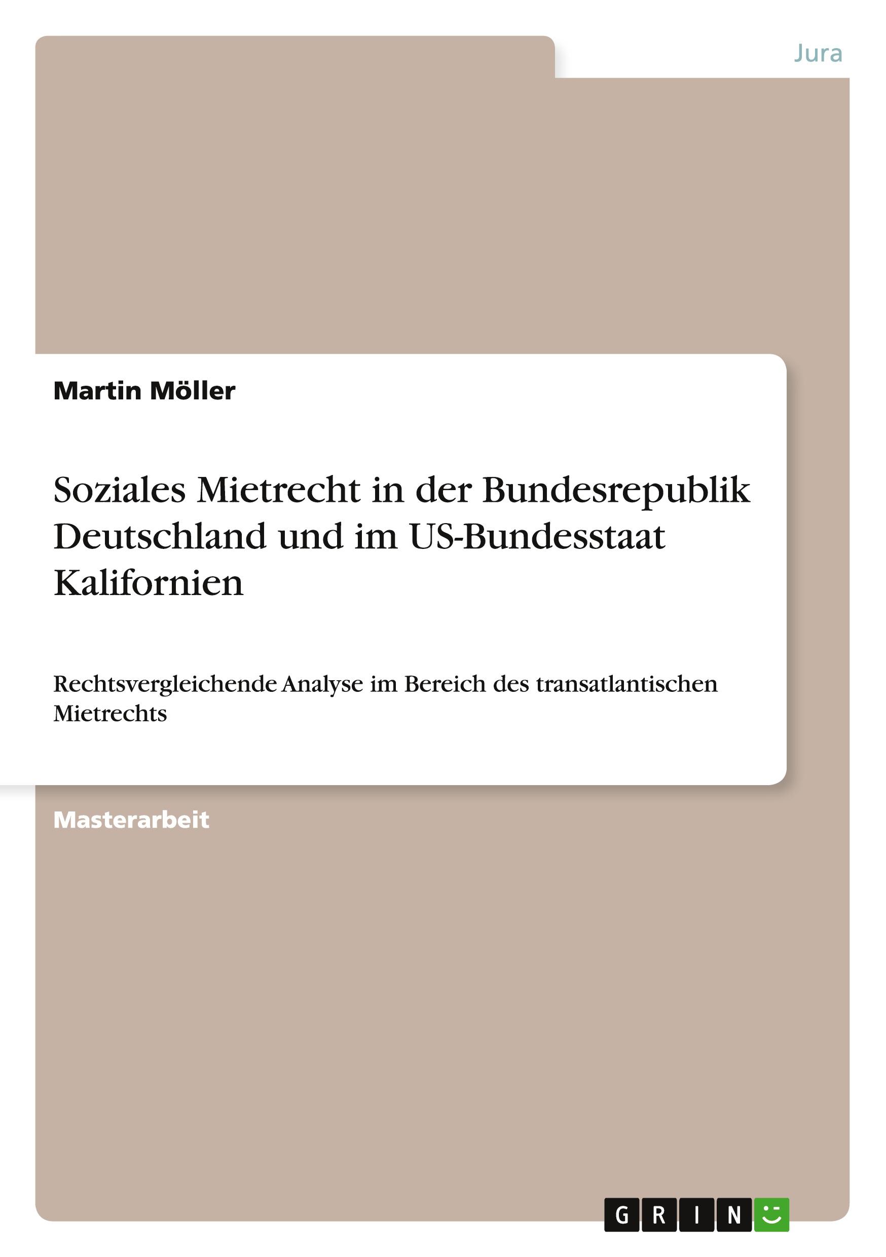 Vorderes Coverbild Soziales Mietrecht in der Bundesrepublik Deutschland und im US-Bundesstaat Kalifornien