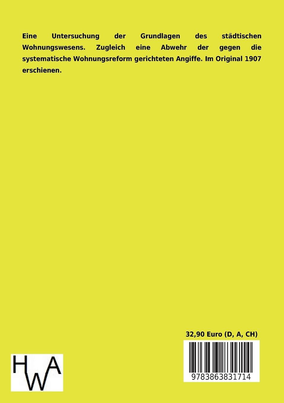 Rückseitencover Die Spekulation im neuzeitlichen Städtebau