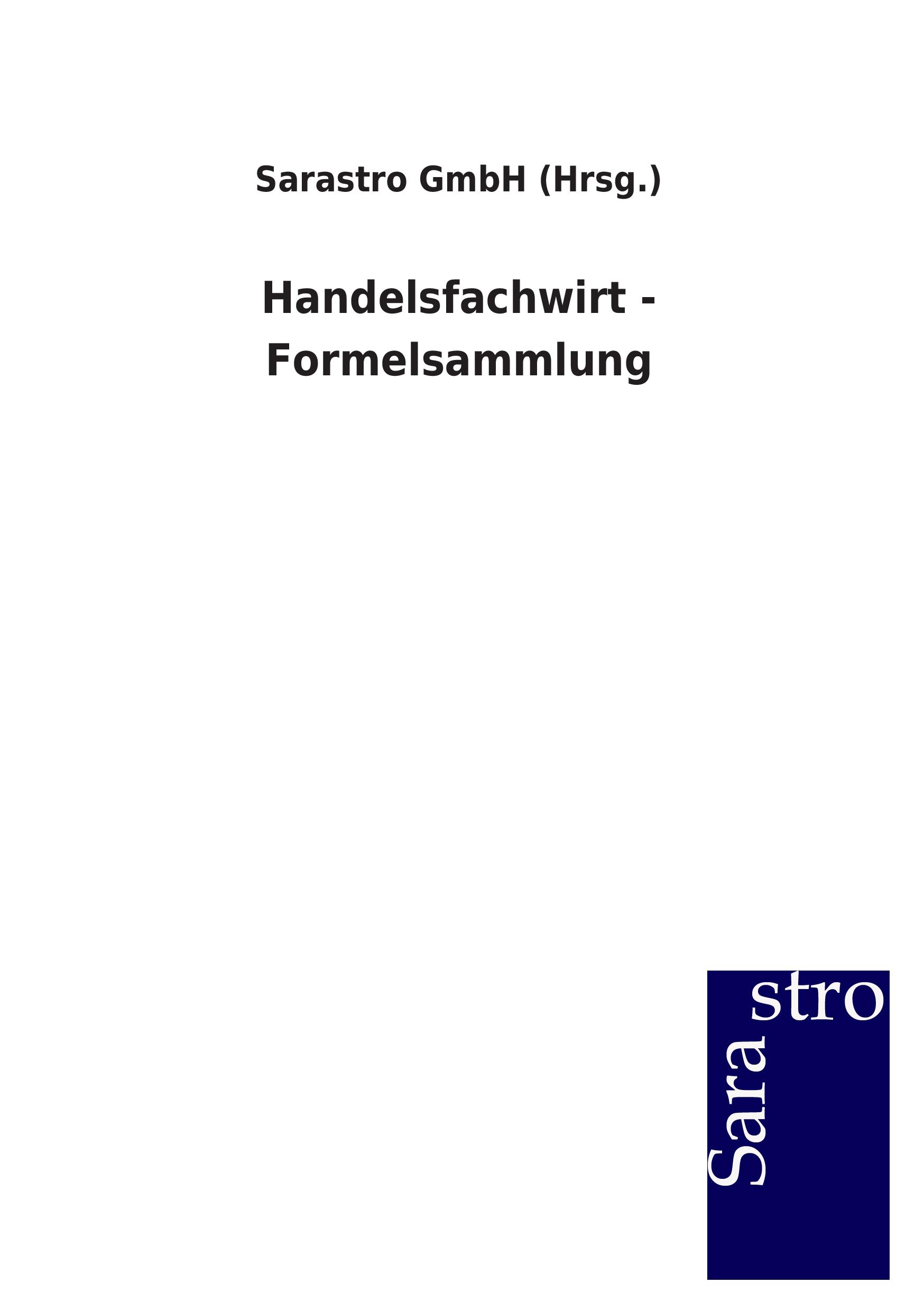 Vorderes Coverbild Handelsfachwirt - Formelsammlung