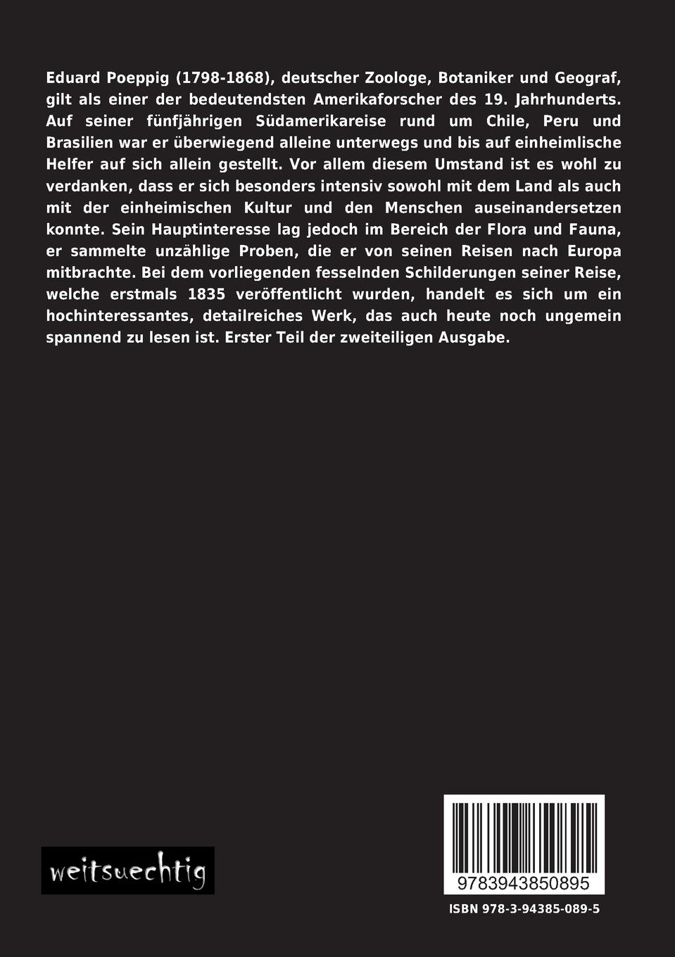 Rückseitencover Reise in Chile, Peru und auf dem Amazonenstrome, während der Jahre 1827-1832