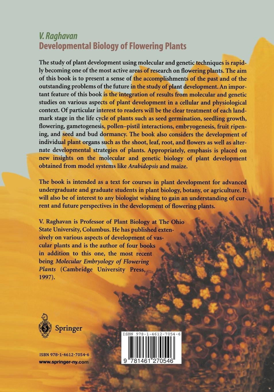 Rückseitencover Developmental Biology of Flowering Plants