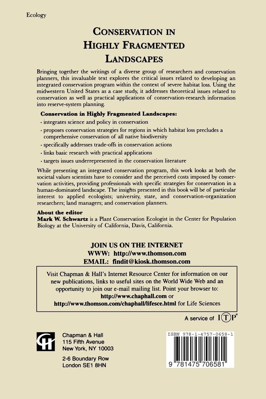 Rückseitencover Conservation in Highly Fragmented Landscapes