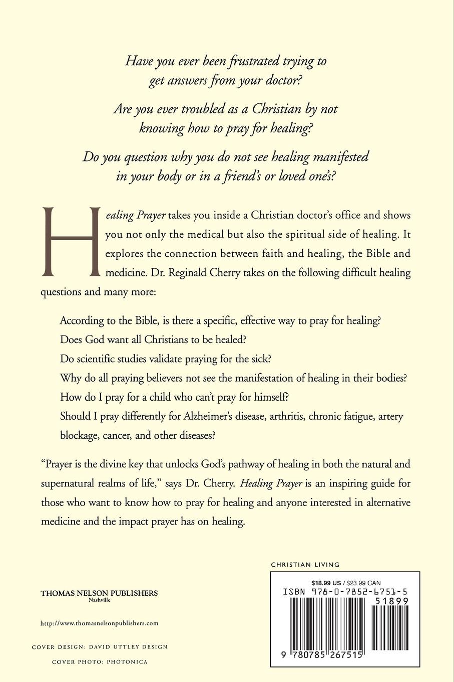 Rückseitencover Healing Prayer