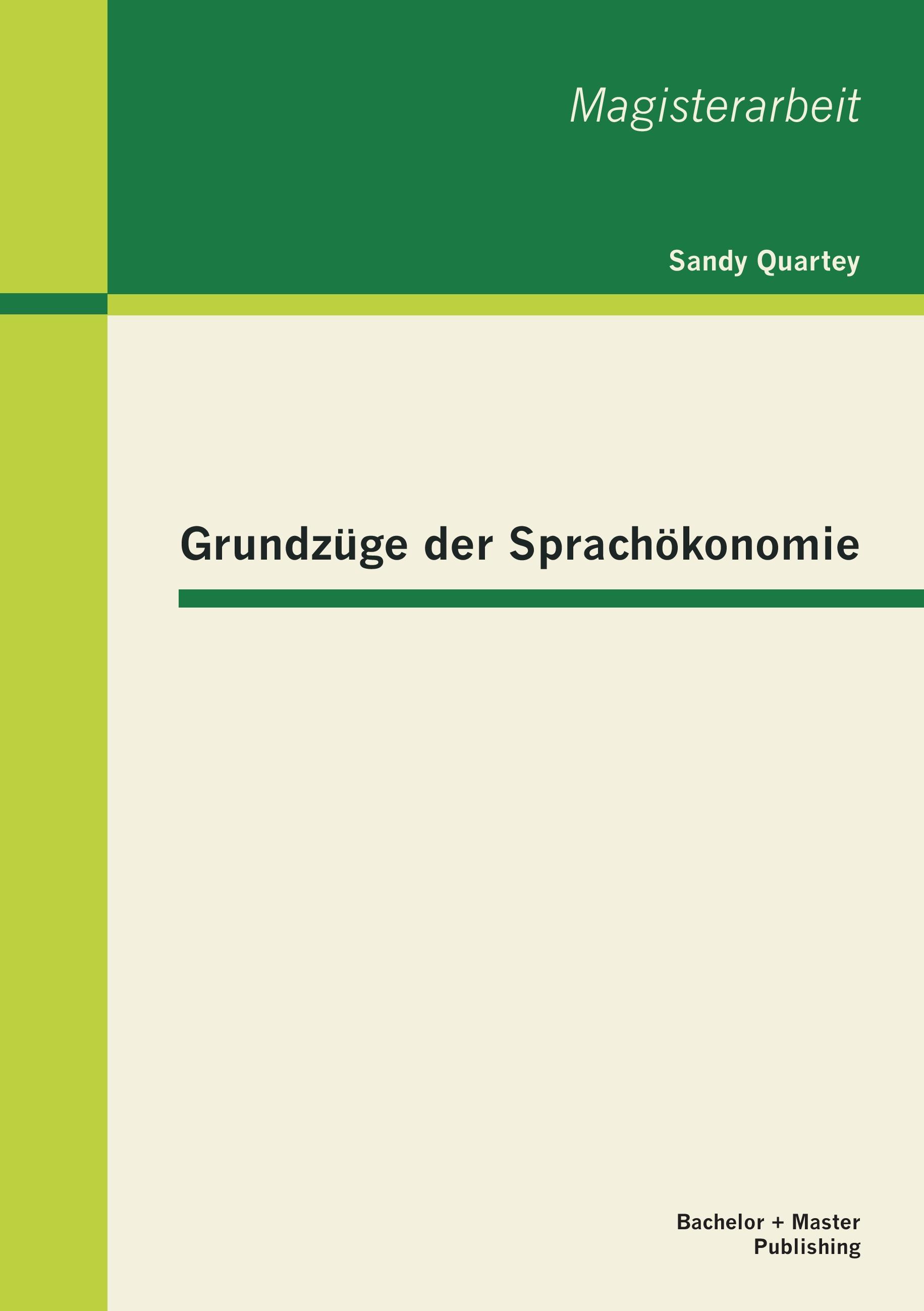 Vorderes Coverbild Grundzüge der Sprachökonomie