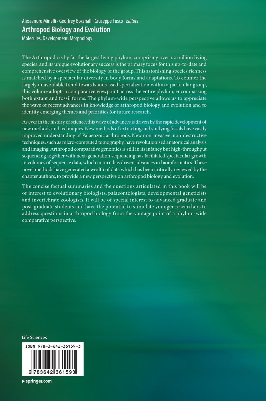 Rückseitencover Arthropod Biology and Evolution