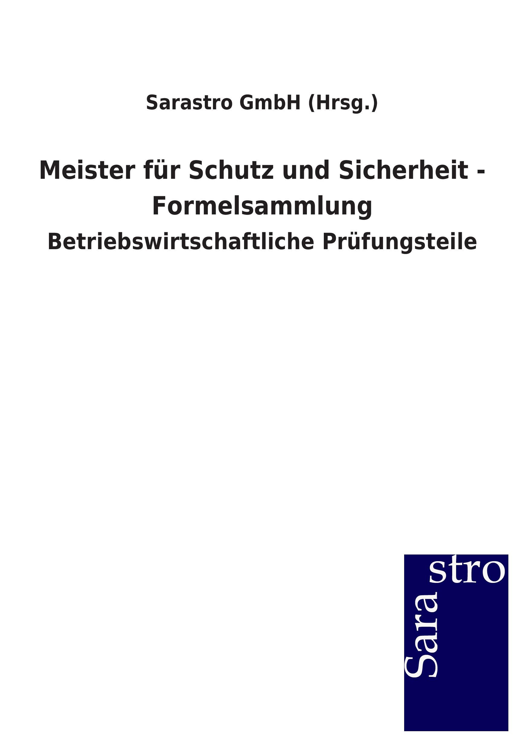 Vorderes Coverbild Meister für Schutz und Sicherheit - Formelsammlung