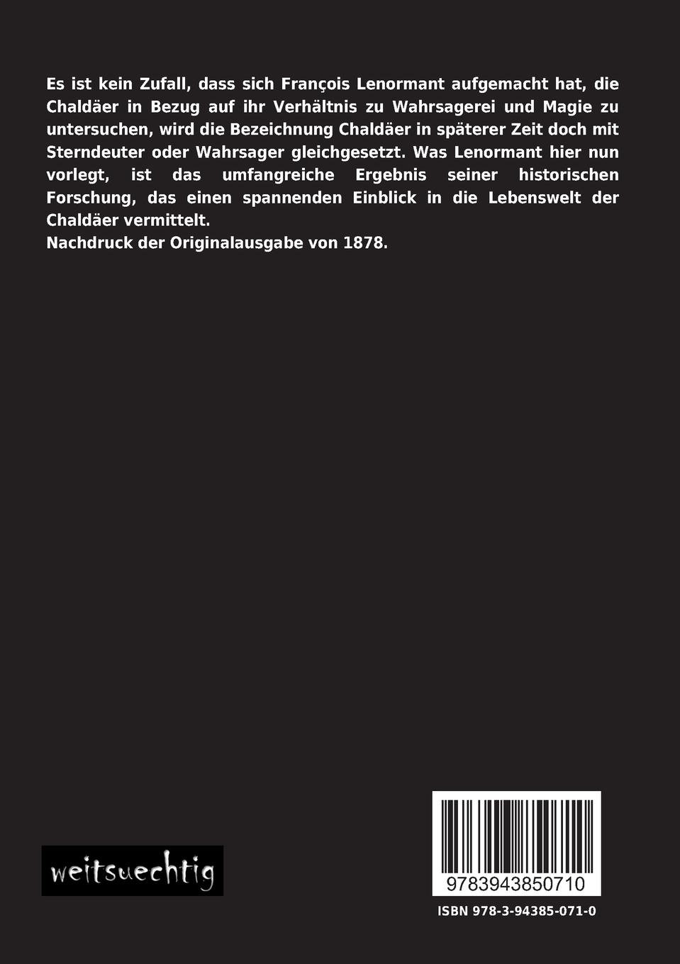 Rückseitencover Die Magie und Wahrsagekunst der Chaldäer