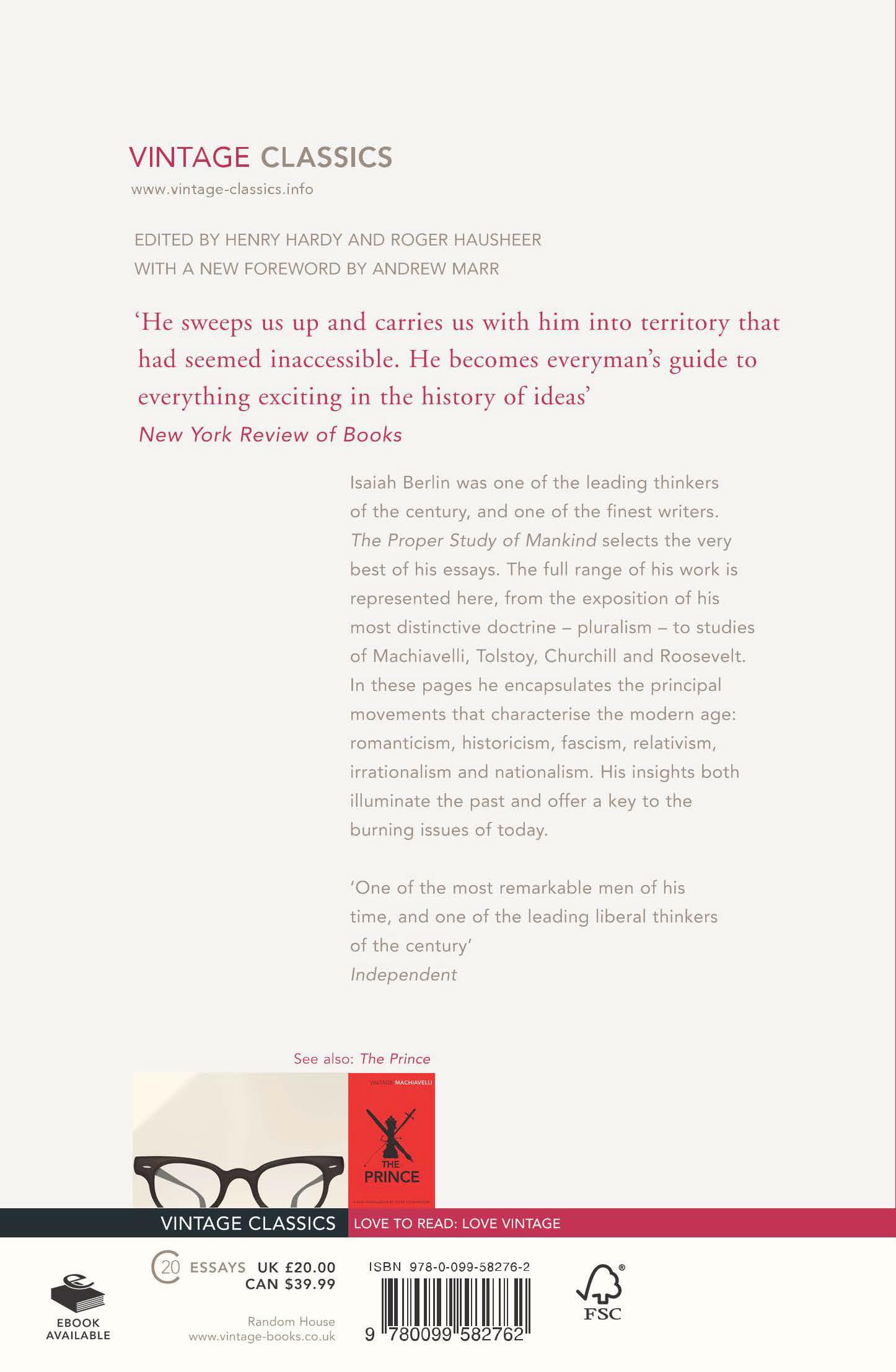 Rückseitencover The Proper Study Of Mankind