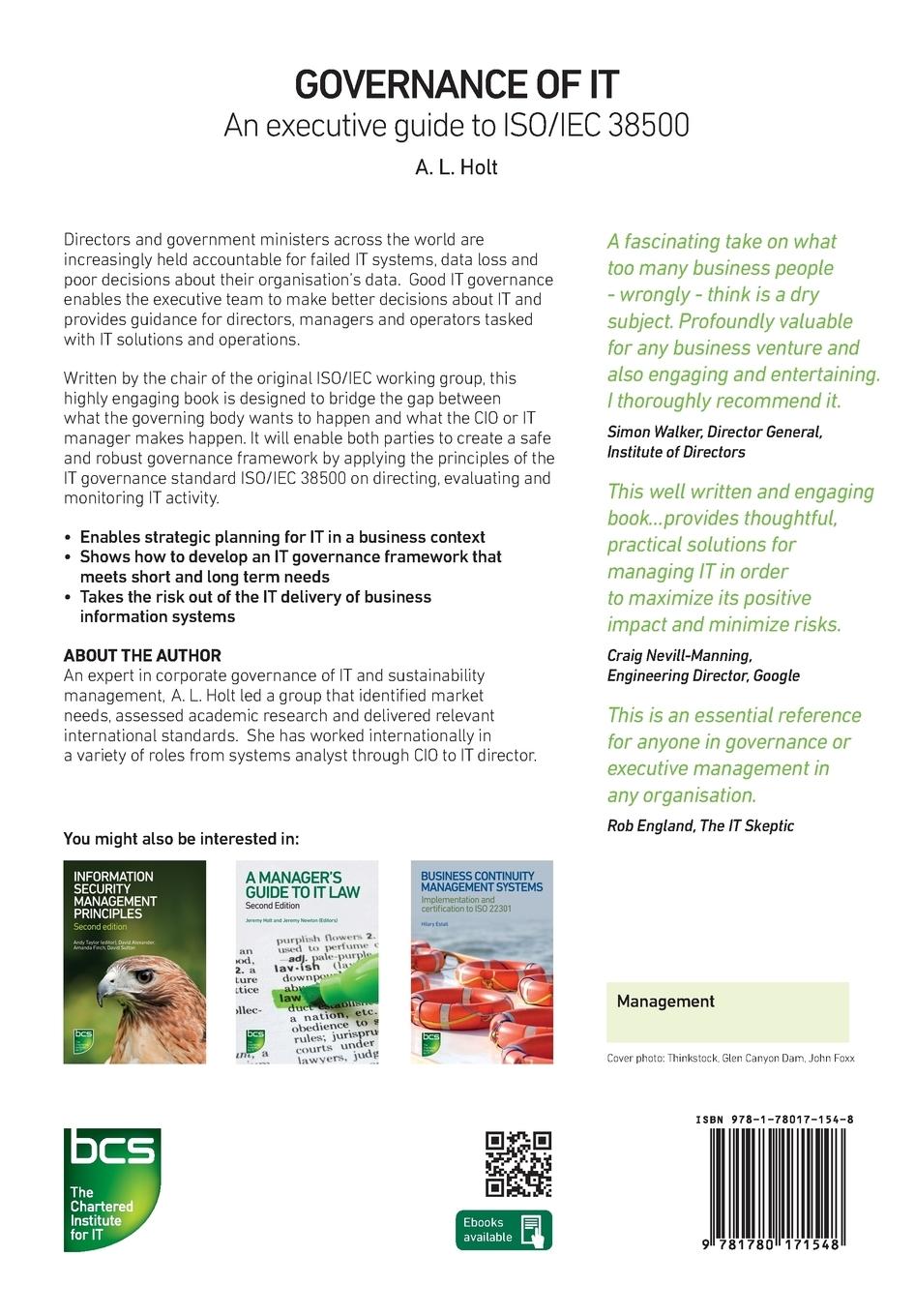 Rückseitencover Governance of IT