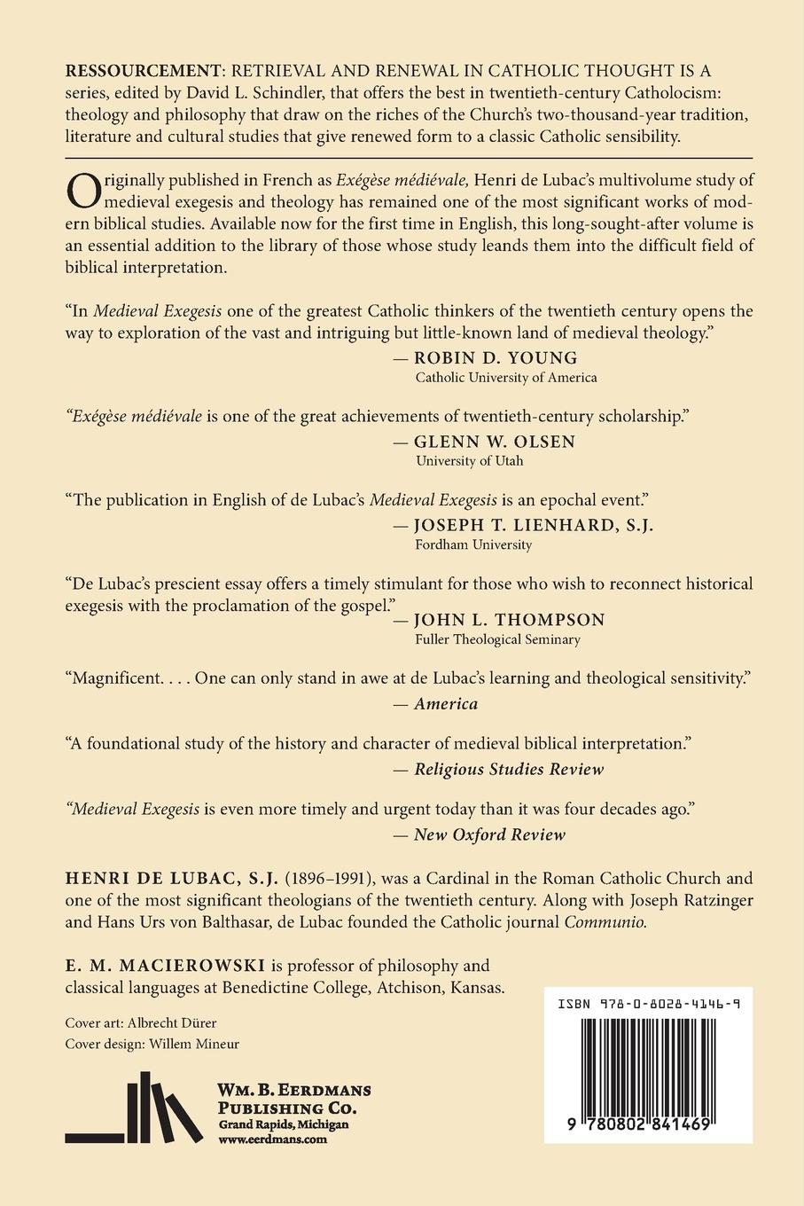 Rückseitencover Medieval Exegesis vol. 2