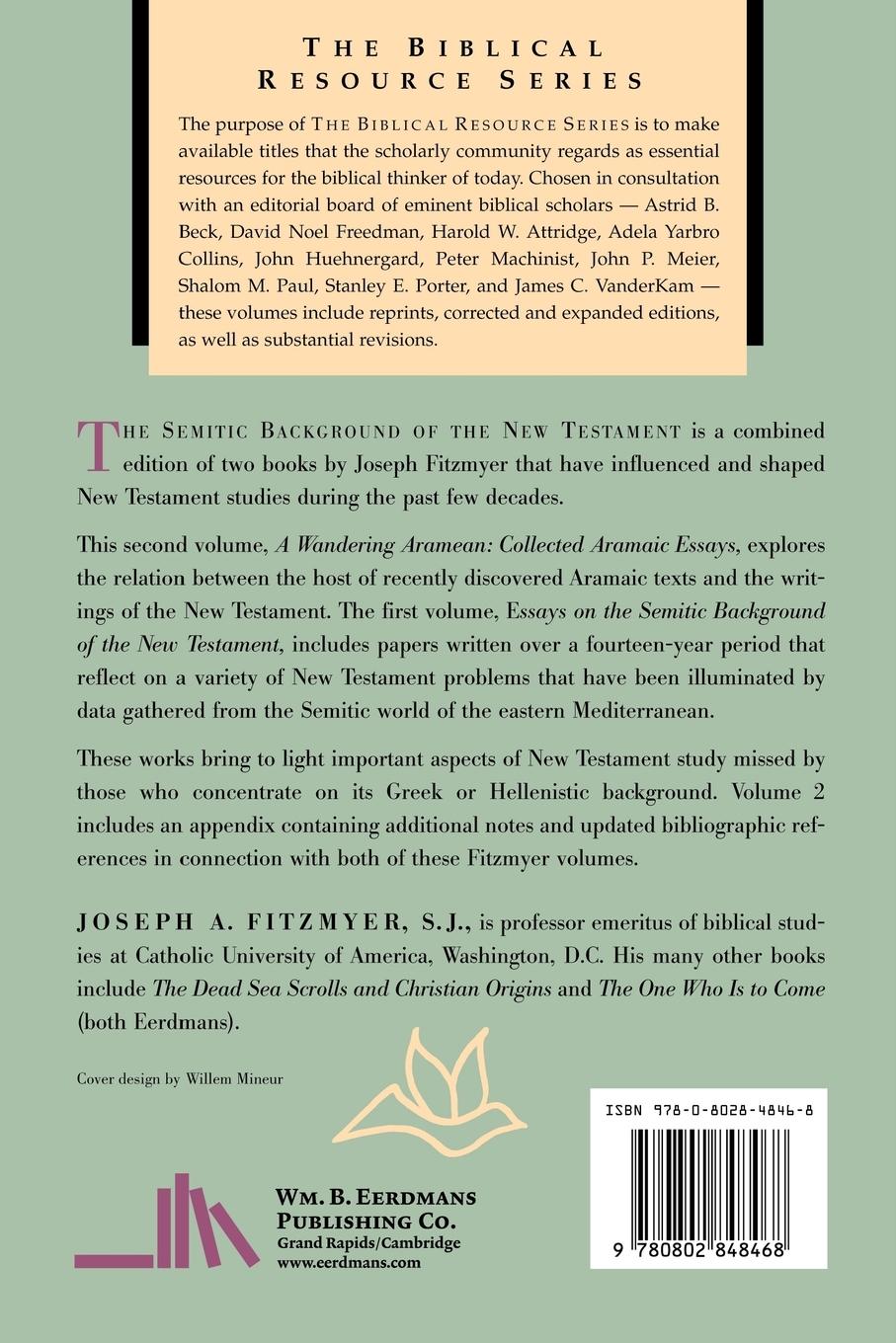 Rückseitencover The Semitic Background of the New Testament, Volume 2