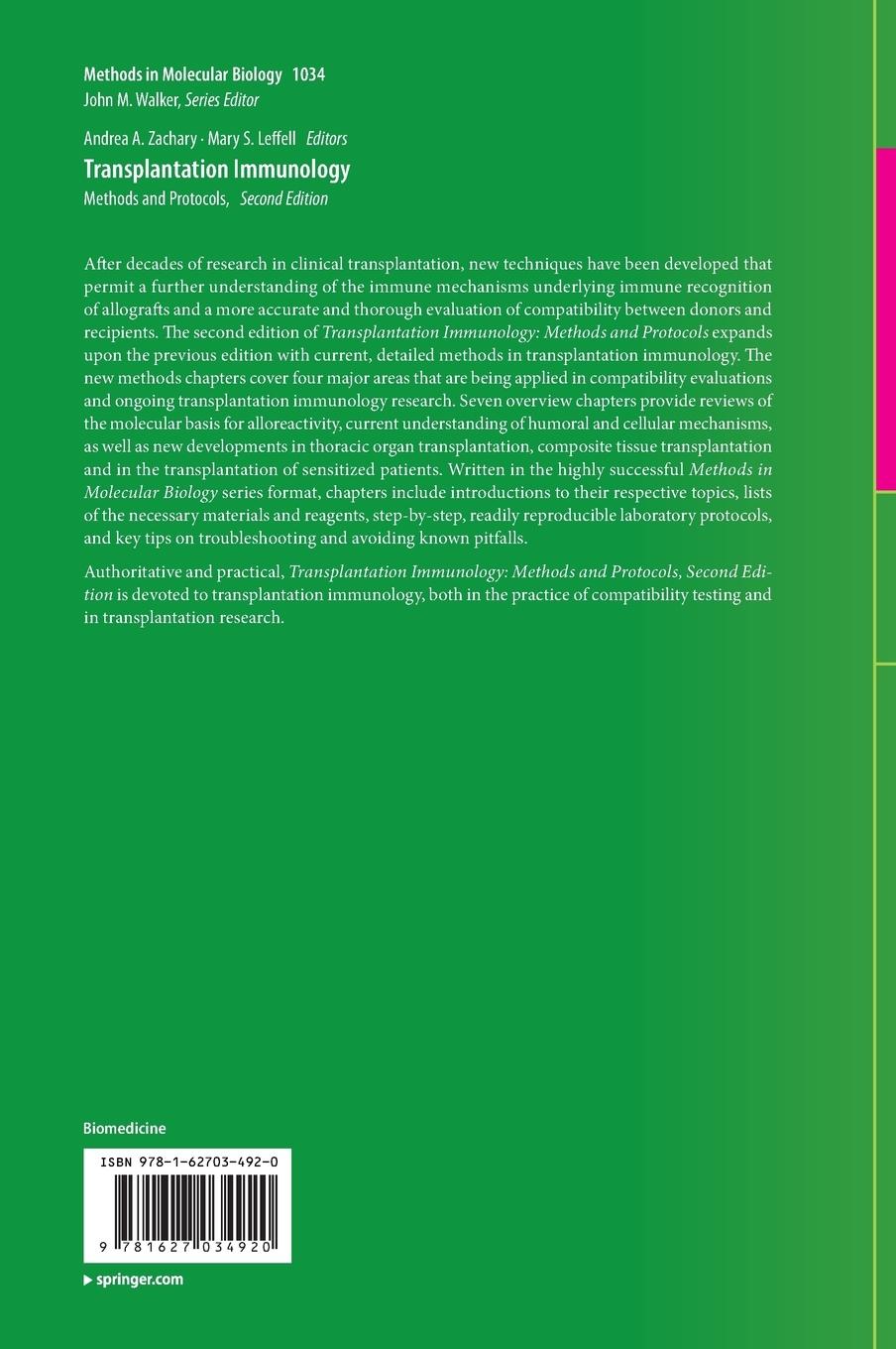 Rückseitencover Transplantation Immunology