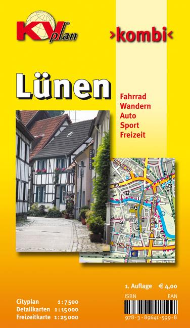 Vorderes Coverbild Lünen, KVplan, Radkarte/Wanderkarte/Stadtplan, 1:25.000 / 1:15.000 / 1:7.500