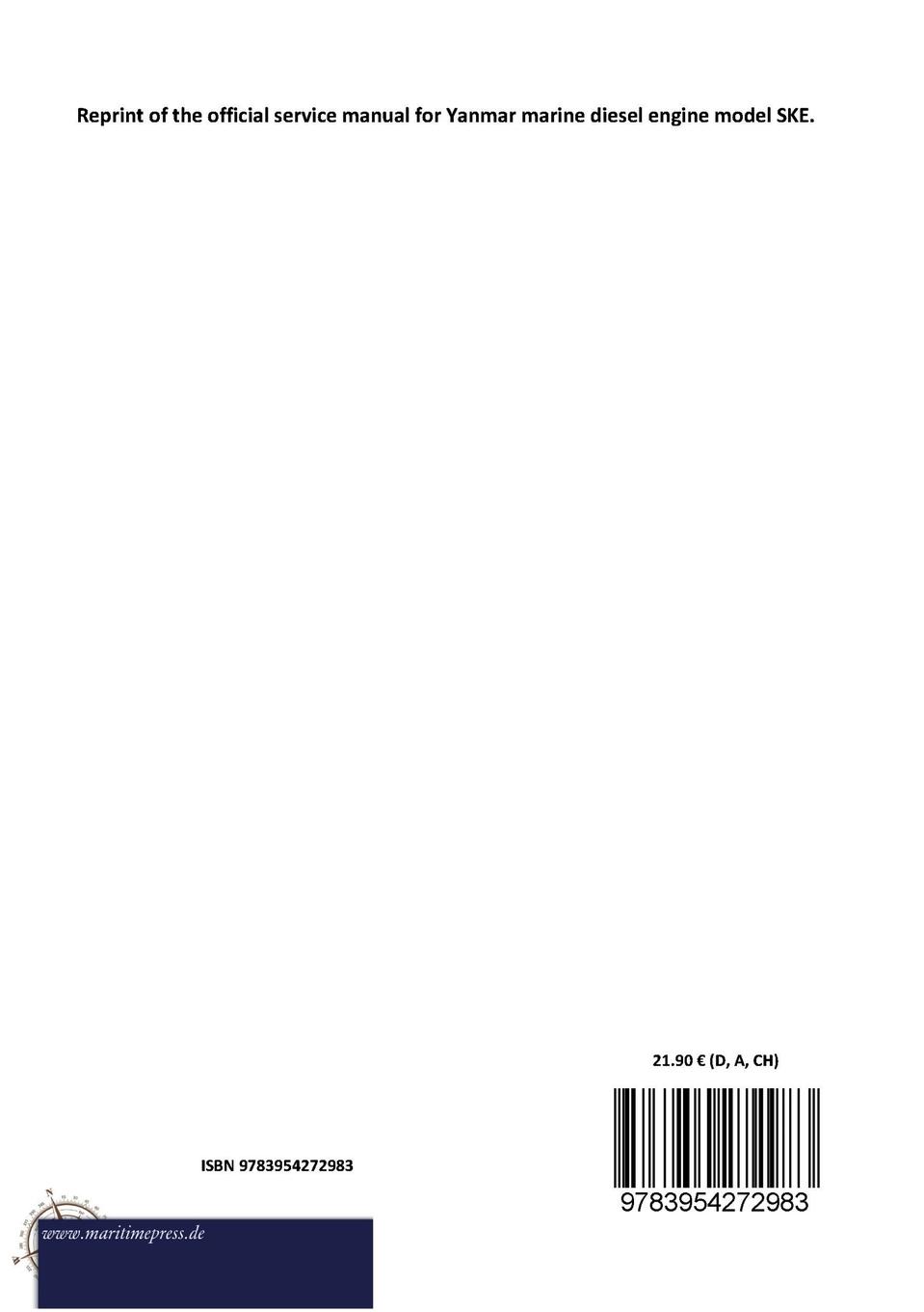 Rückseitencover YANMAR MARINE DIESEL ENGINE MODEL SKE