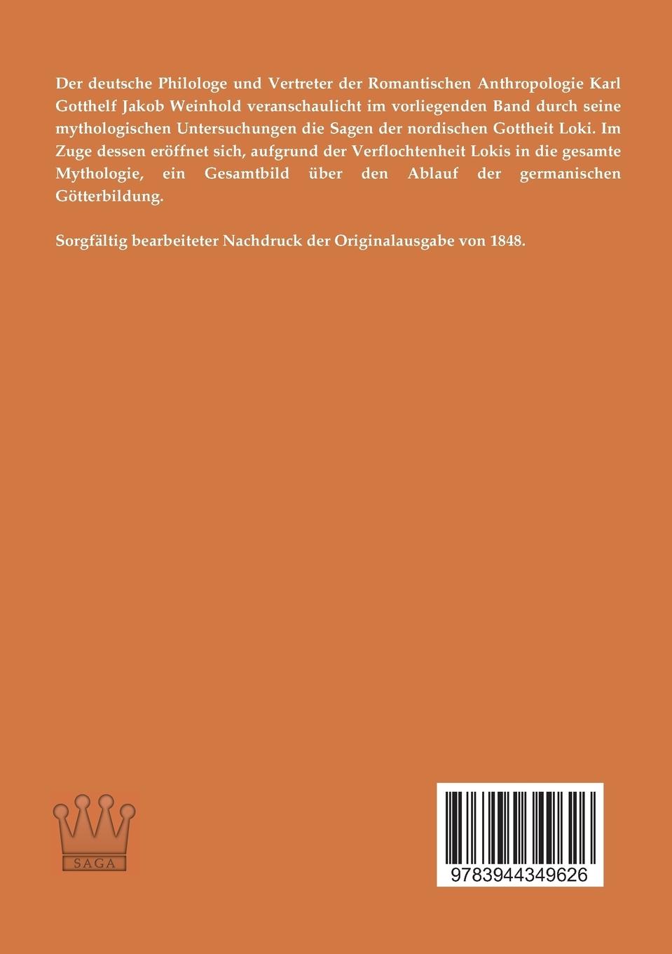 Rückseitencover Die Sagen von Loki