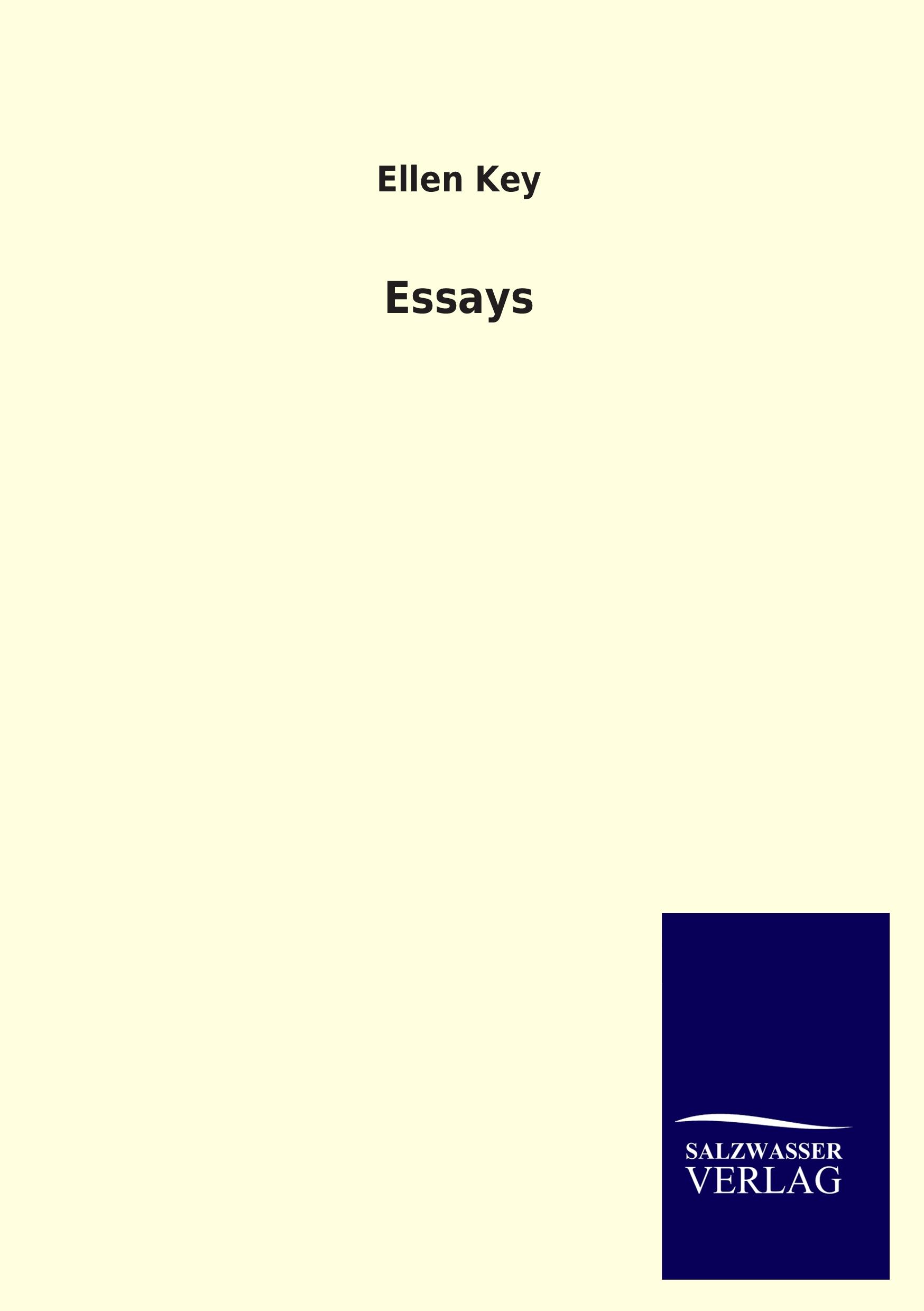Vorderes Coverbild Essays