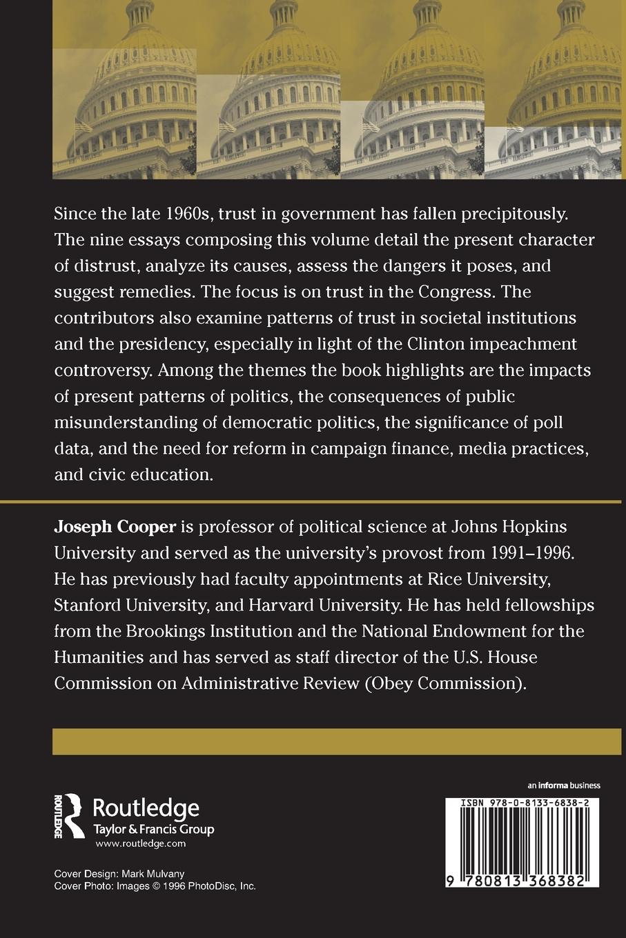Rückseitencover Congress and the Decline of Public Trust