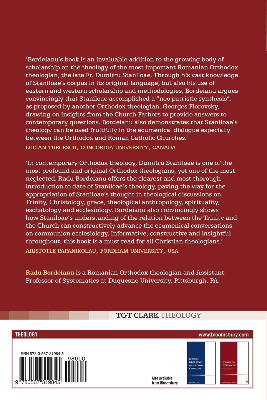 Rückseitencover Dumitru Staniloae