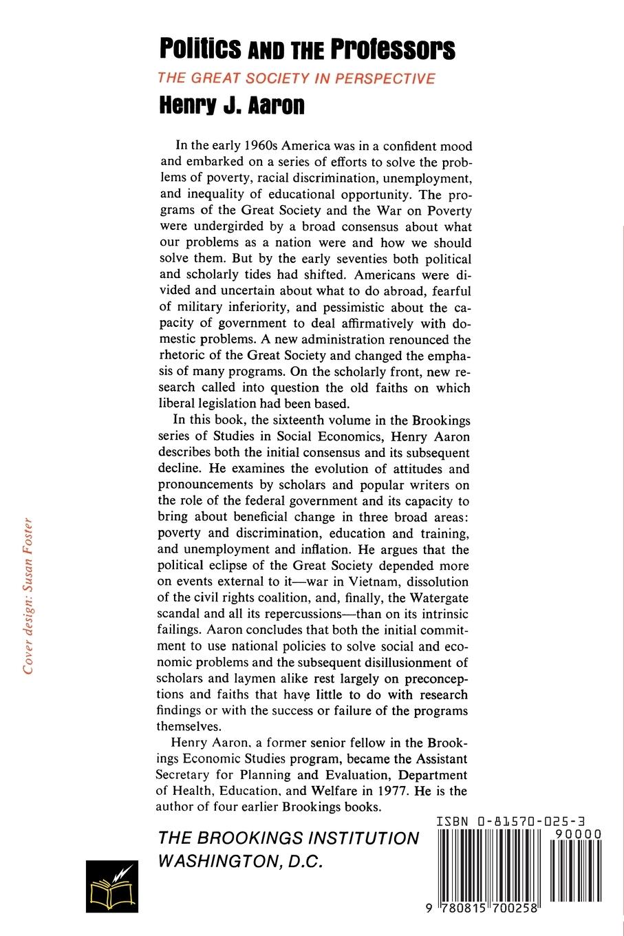 Rückseitencover Politics and the Professors