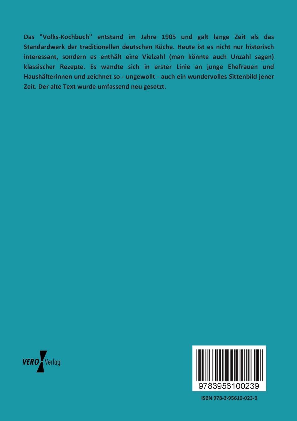 Rückseitencover Volks-Kochbuch