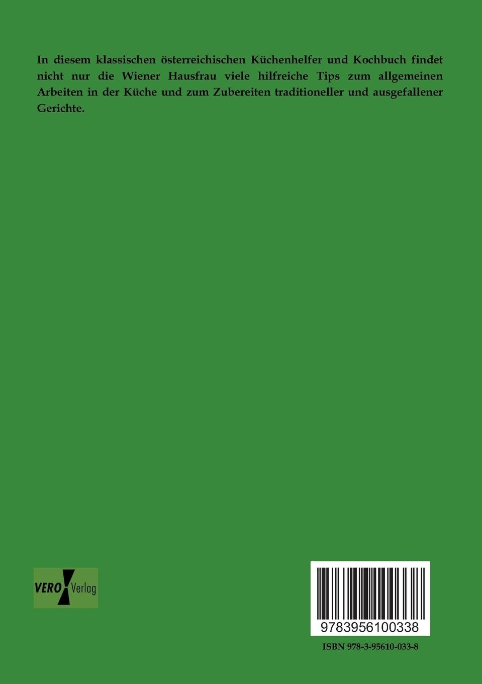 Rückseitencover Die Wiener Köchin