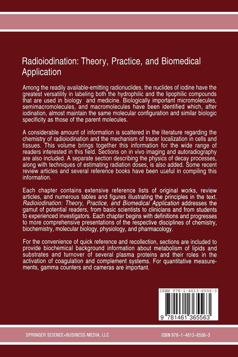 Rückseitencover Radioiodination: Theory, Practice, and Biomedical Applications