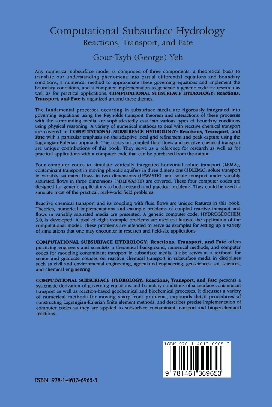 Rückseitencover Computational Subsurface Hydrology