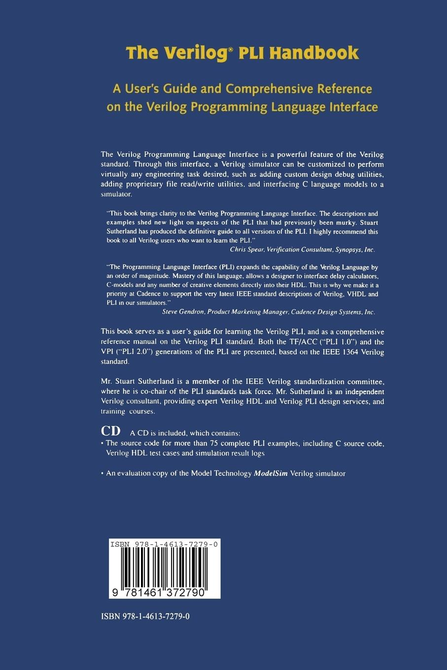 Rückseitencover The Verilog PLI Handbook