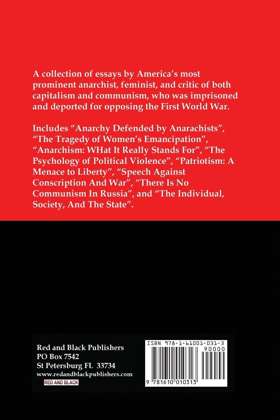 Rückseitencover Writings of Emma Goldman: Essays on Anarchism, Feminism, Socialism, and Communism