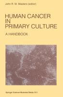 Vorderes Coverbild Human Cancer in Primary Culture, A Handbook