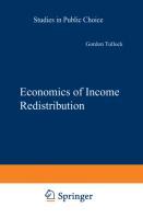 Vorderes Coverbild Economics of Income Redistribution