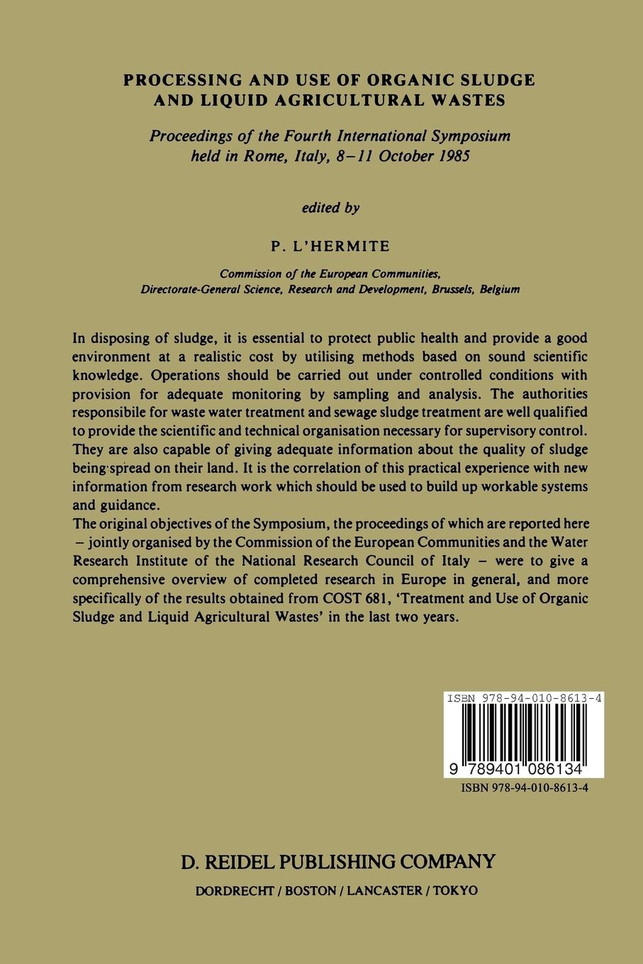 Rückseitencover Processing and Use of Organic Sludge and Liquid Agricultural Wastes