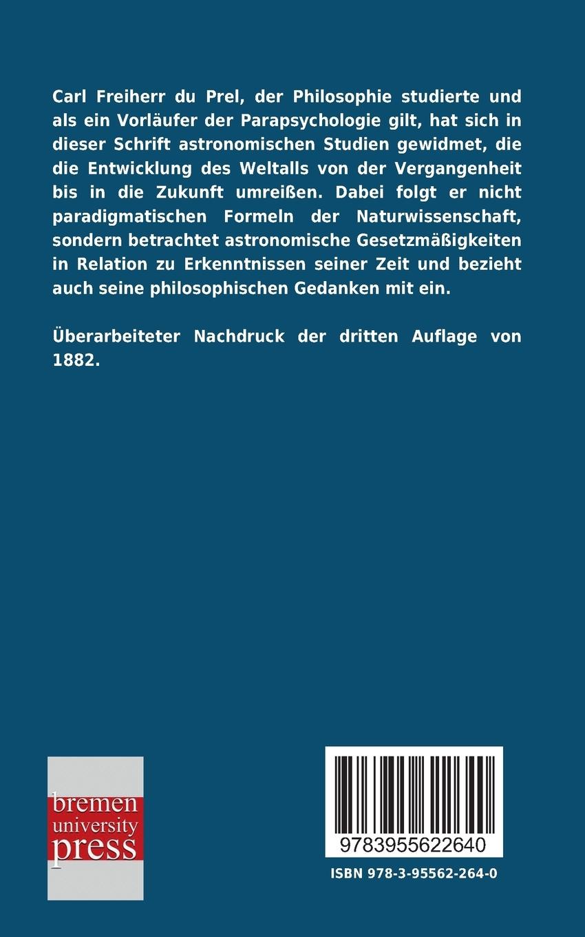 Rückseitencover Entwicklungsgeschichte des Weltalls