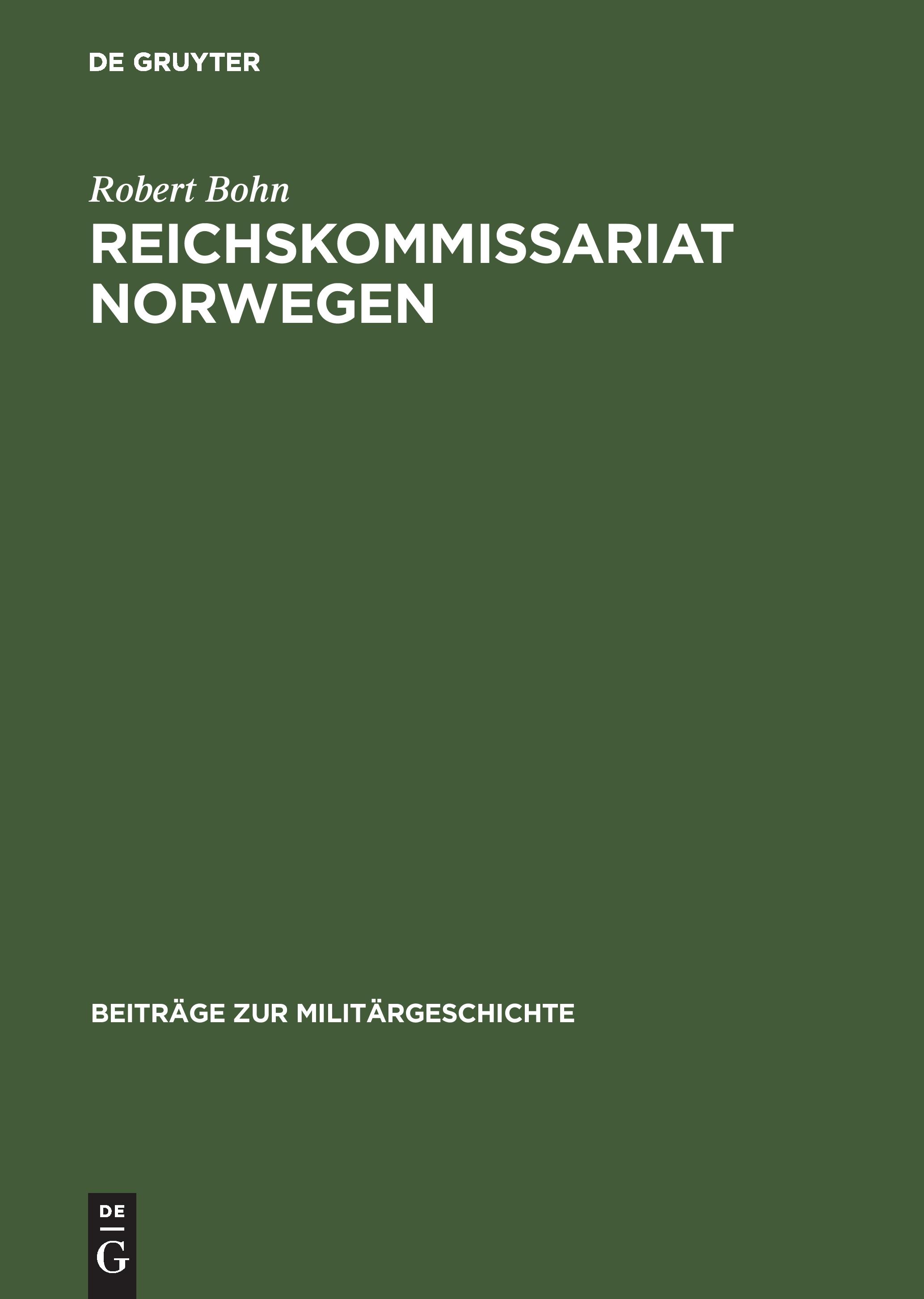 Vorderes Coverbild Reichskommissariat Norwegen