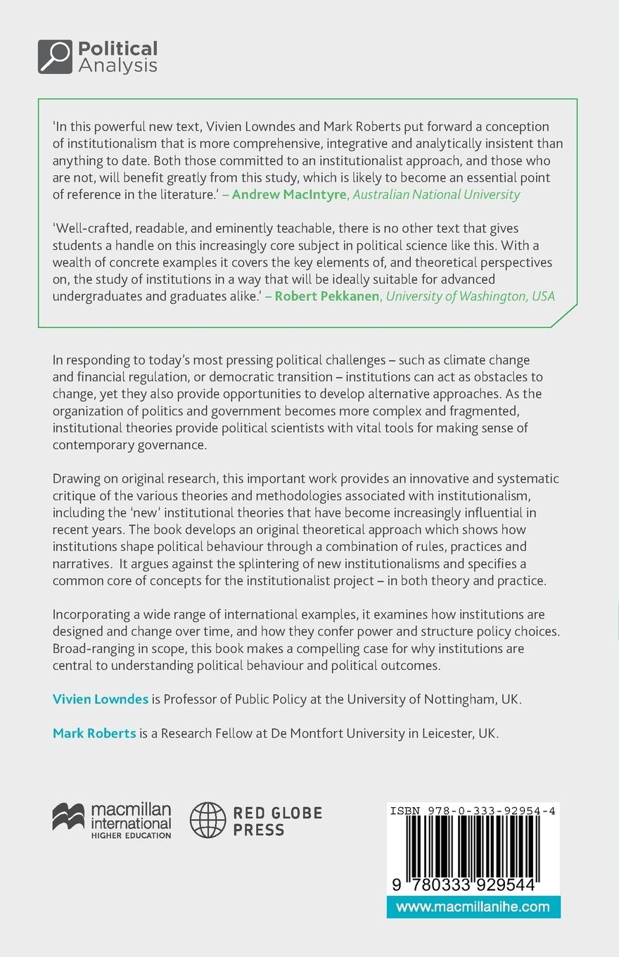 Rückseitencover Why Institutions Matter