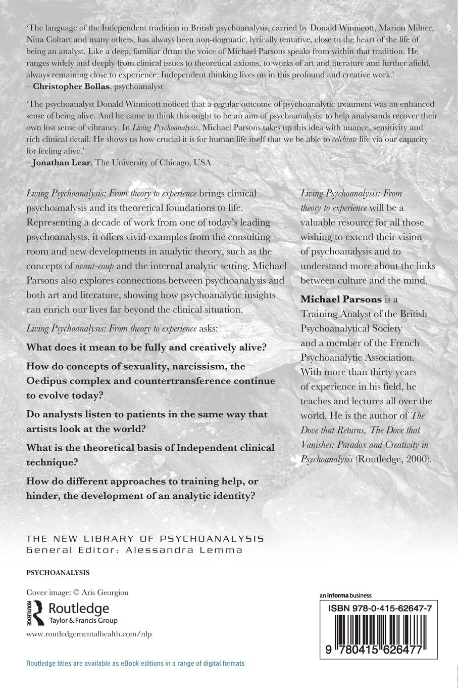 Rückseitencover Living Psychoanalysis