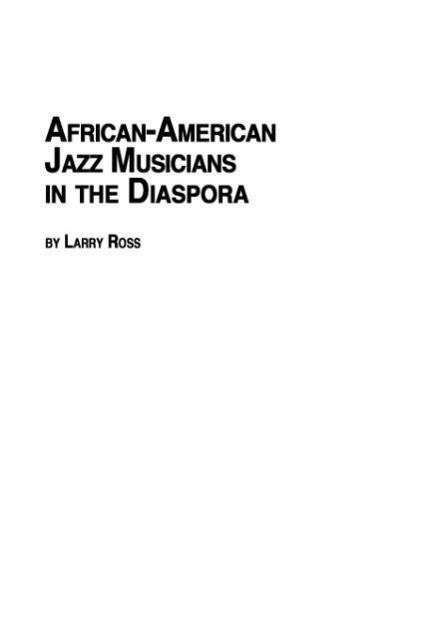 Vorderes Coverbild African American Jazz Musicians in the Diaspora