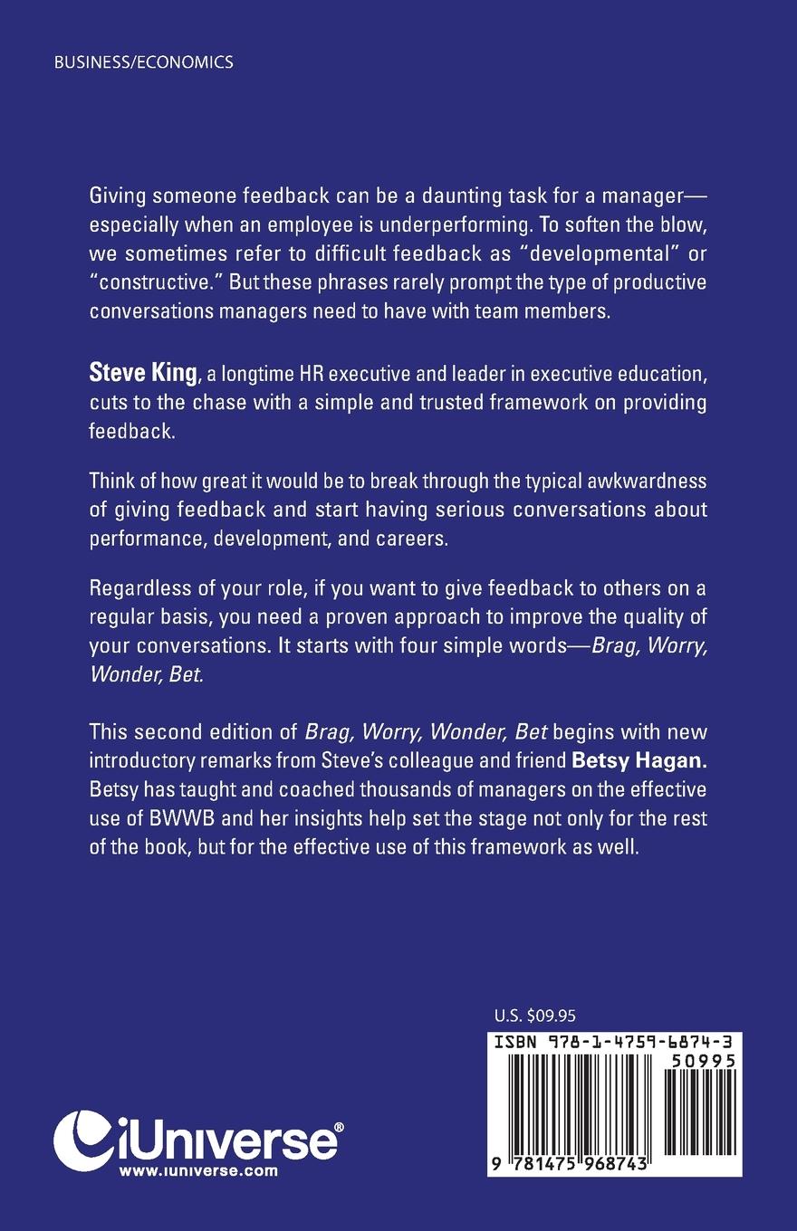 Rückseitencover Brag, Worry, Wonder, Bet