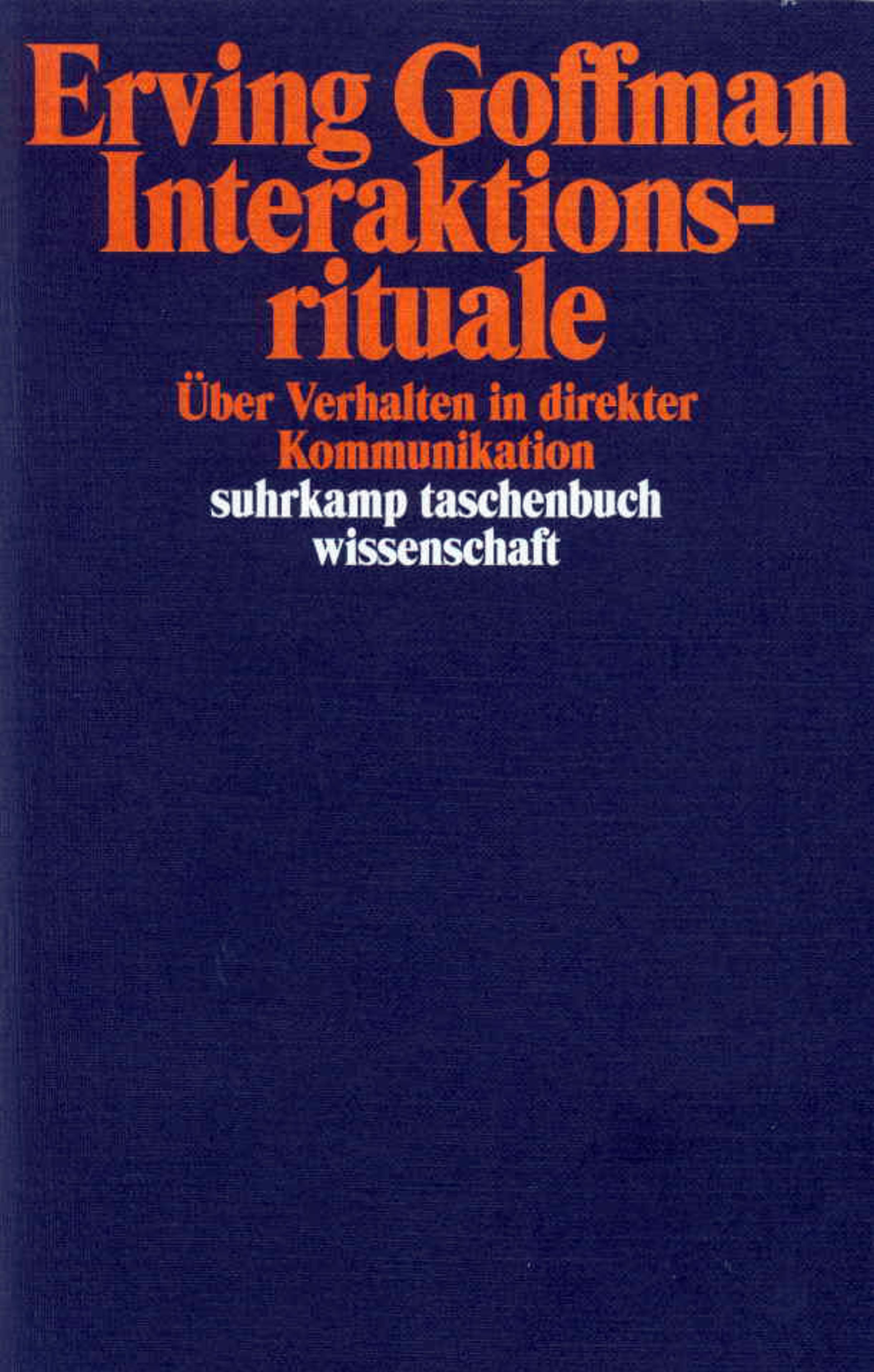 Vorderes Coverbild Interaktionsrituale