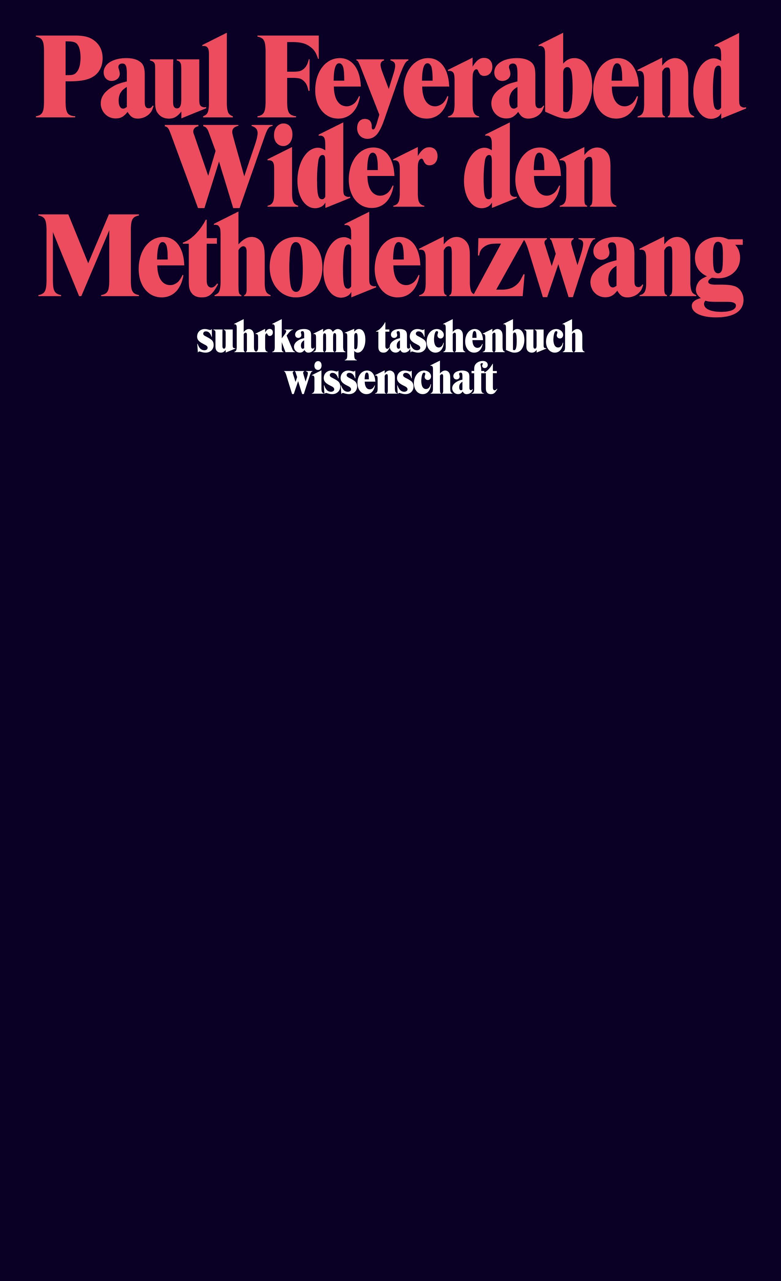 Vorderes Coverbild Wider den Methodenzwang