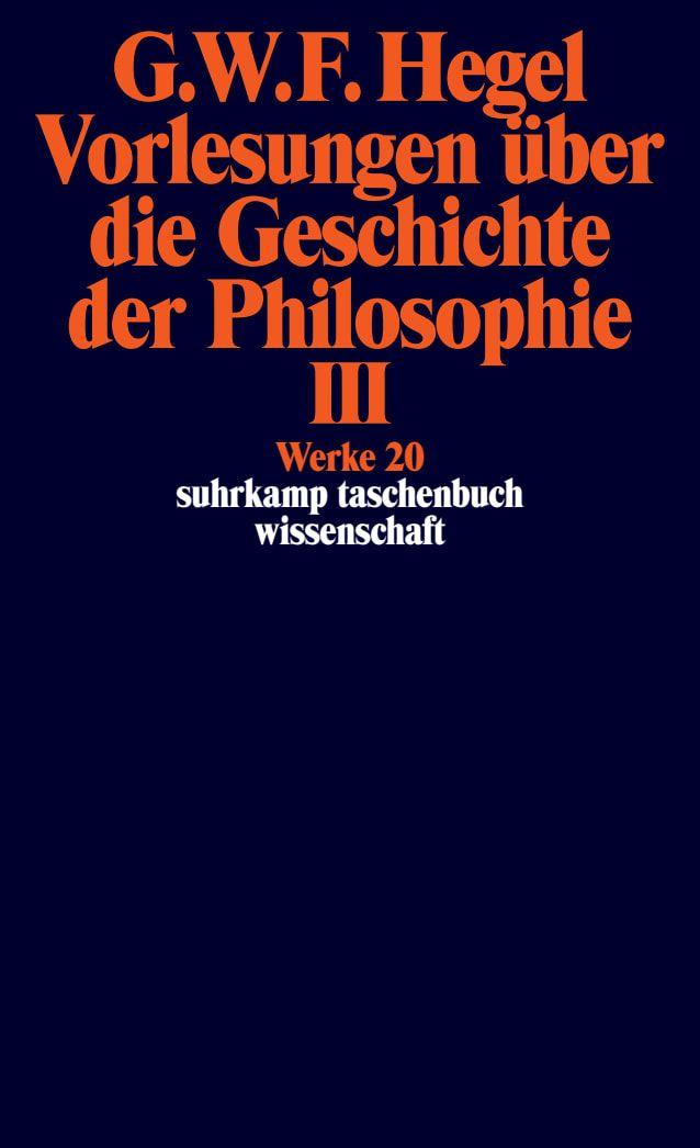 Vorderes Coverbild Vorlesungen über die Geschichte der Philosophie 3