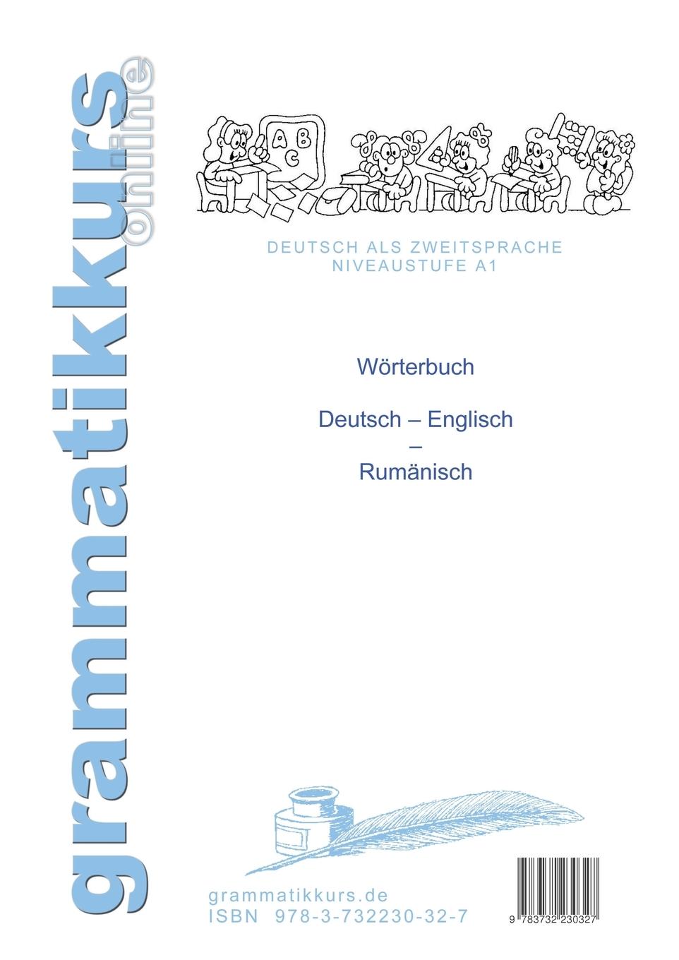 Rückseitencover Wörterbuch Deutsch - Englisch - Rumänisch A1