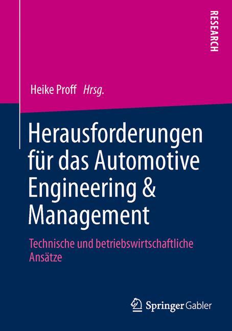 Vorderes Coverbild Herausforderungen für das Automotive Engineering & Management