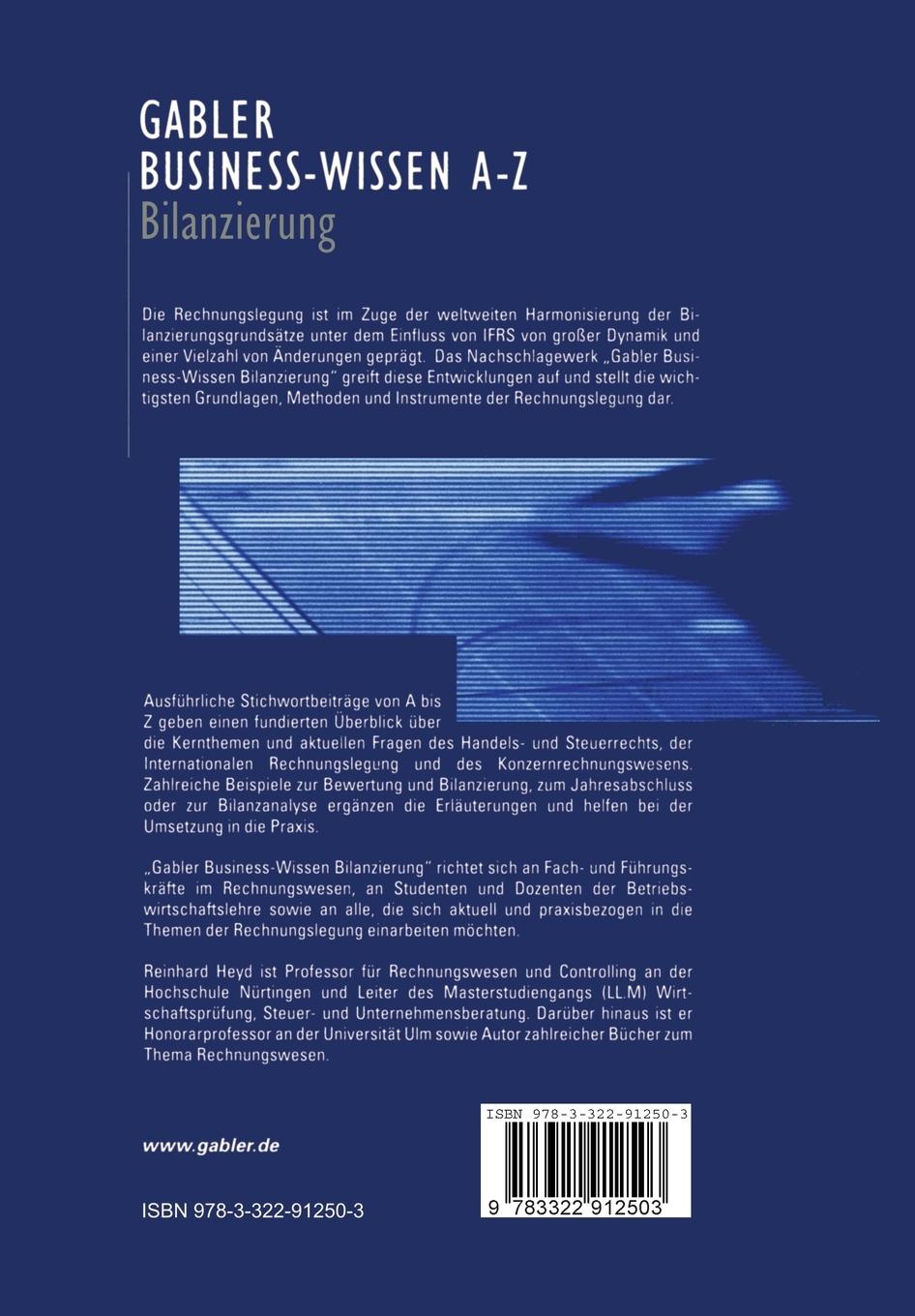 Rückseitencover Gabler Business-Wissen A-Z Bilanzierung